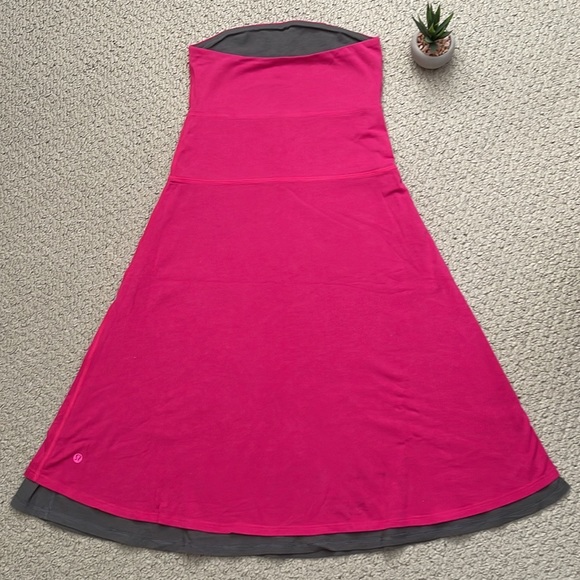 Lululemon senorita Pink and slate grey Beat the Heat Dress - Picture 2 of 13